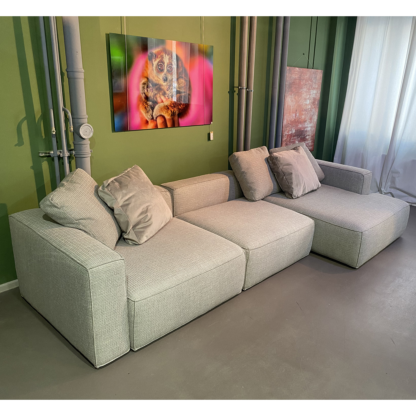 Диван-кровать Ткань Рогожка KARE Memphis K00412