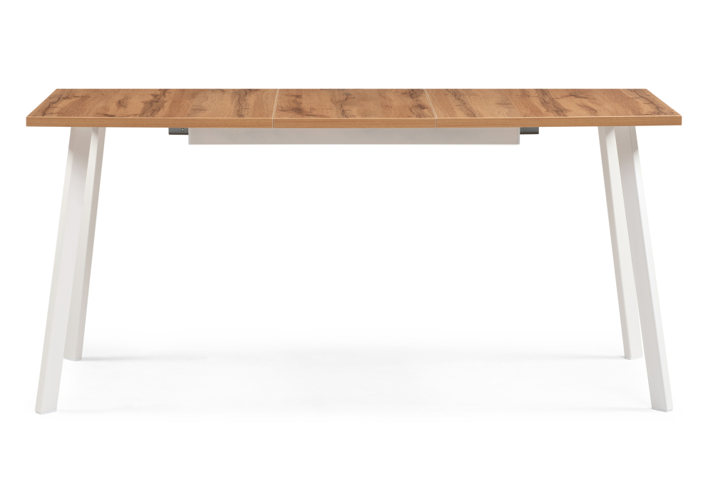 Стол деревянный Woodville Стол раскладной Колон Лофт 120(160)х75х75 25 мм дуб вотан / белый матовый 489643