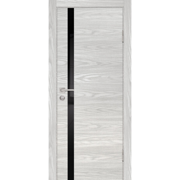 Межкомнатная дверь Graf P-8 черный лакобель Дуб скай бежевый (2000 х 900)