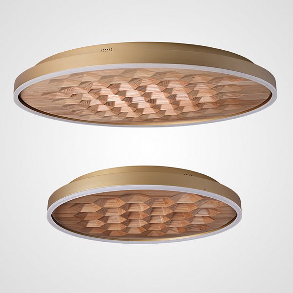 Потолочный светильник HONEY D80 Gold/Light wood by ImperiumLoft