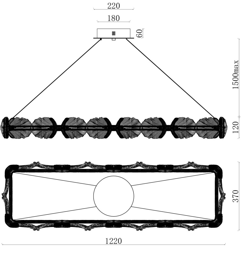 Люстра подвесная Fluorite FL1170-9P
