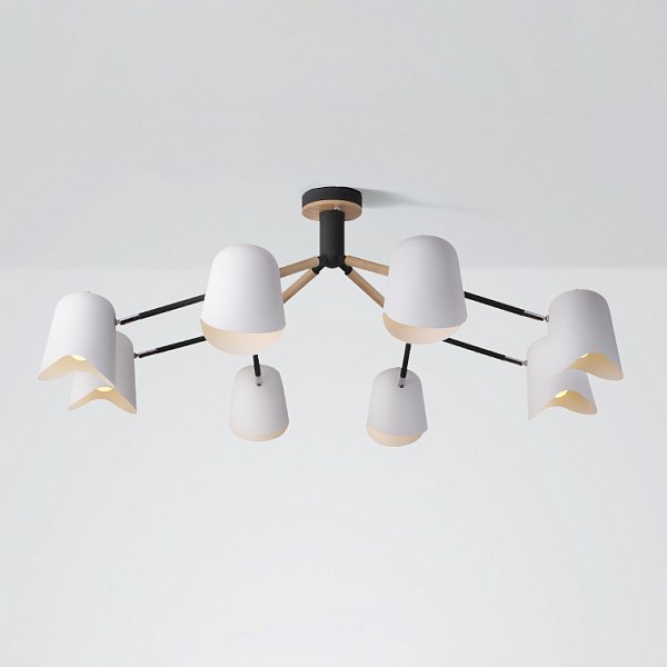 Люстра на штанге NOTCH D110 White by ImperiumLoft