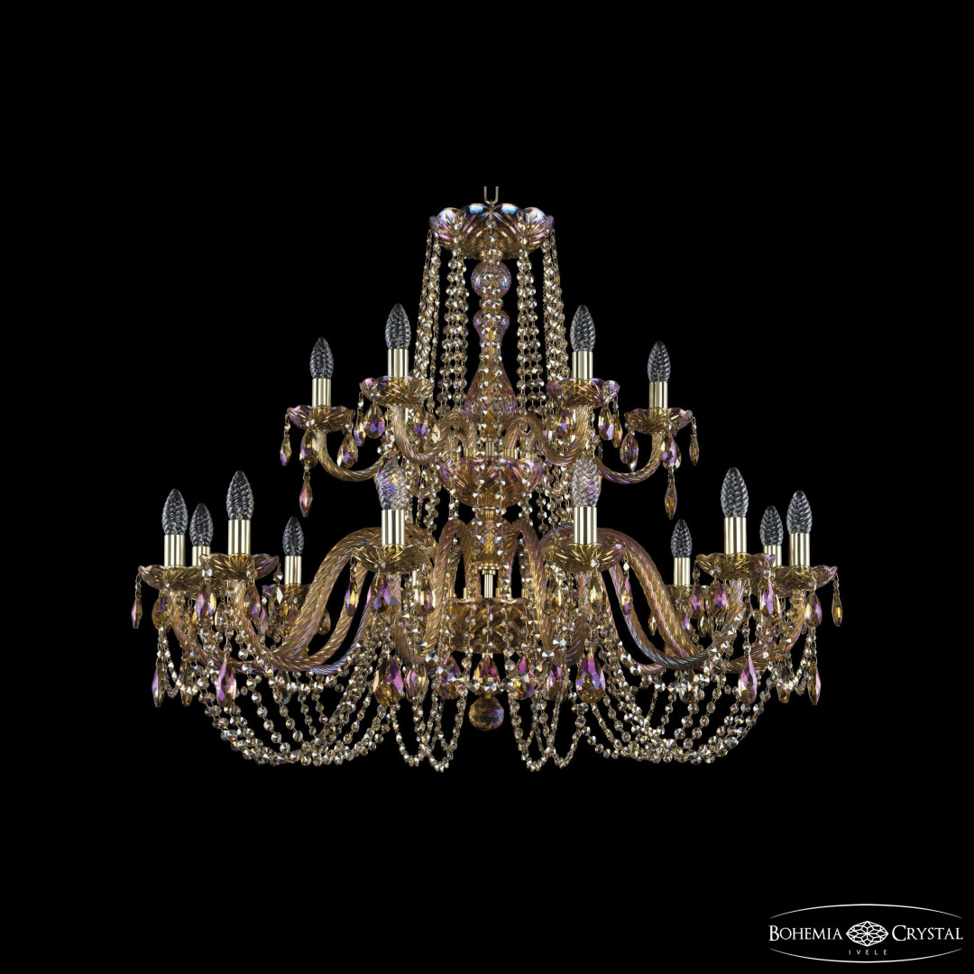 Люстра хрустальная 1402/12+6/360/2d G M777