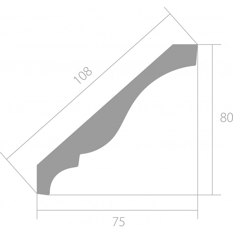 Карниз Ultrawood арт. CR 0001 (2440 х 80 х 75)