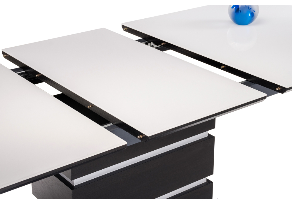 Стол стеклянный Woodville Фернан венге / белый 462379