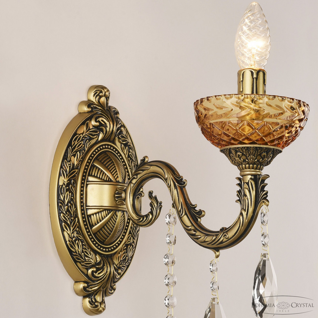 Бра хрустальные AL7901B10/1/175 B AGB P Amber/M-1F Bohemia Ivele Crystal