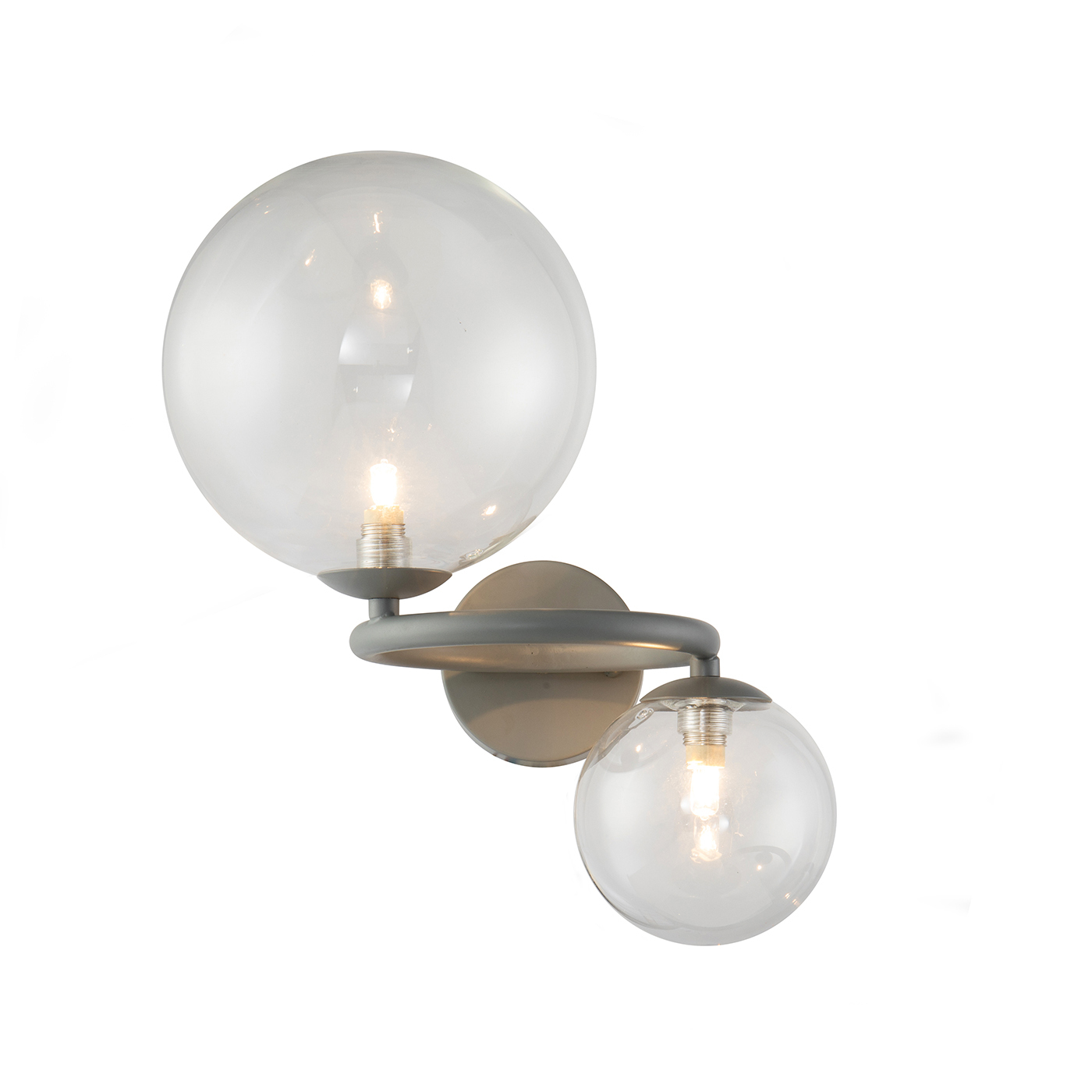 Настенный светильник  Delight Collection Wendt 2 grey/clear