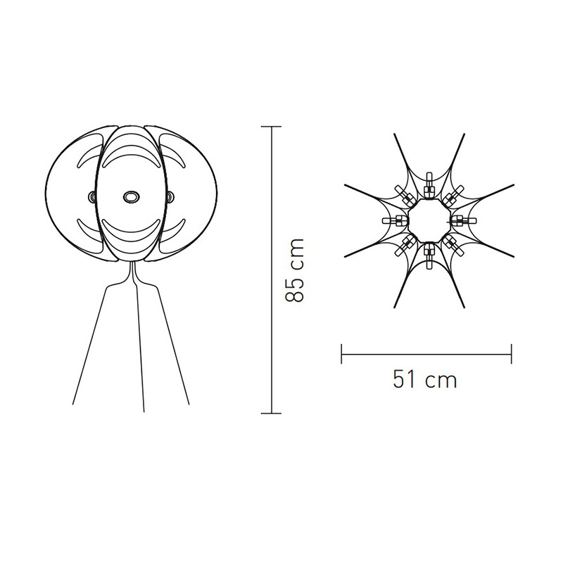 Настольная лампа Slamp Atlante Fume