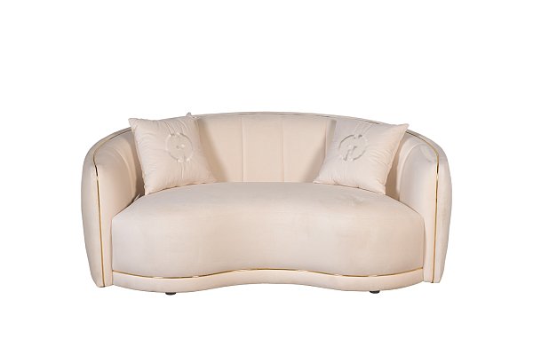 Диван двуестный велюровый бежевый Garda Decor 102AN-33821