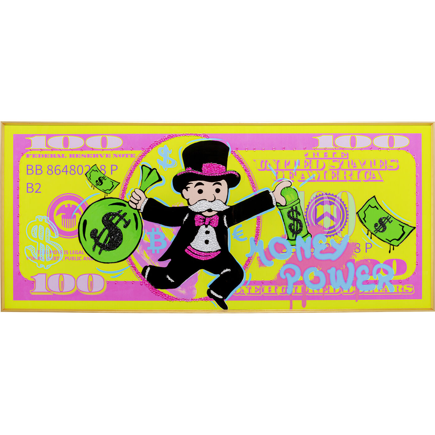 Картина Graffiti Money 70x160cm KARE 56678