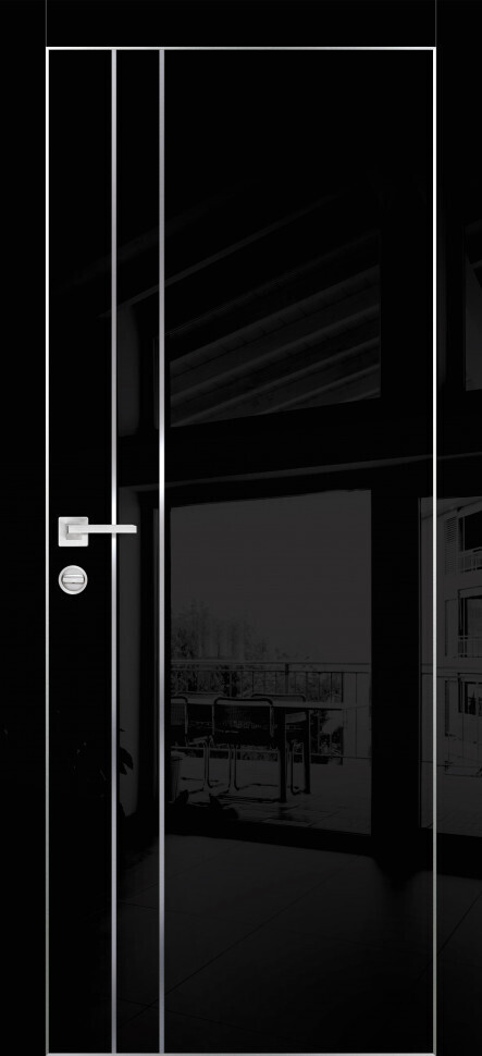 Межкомнатная дверь Graf HGX-14 Черный глянец (1900 х 600)