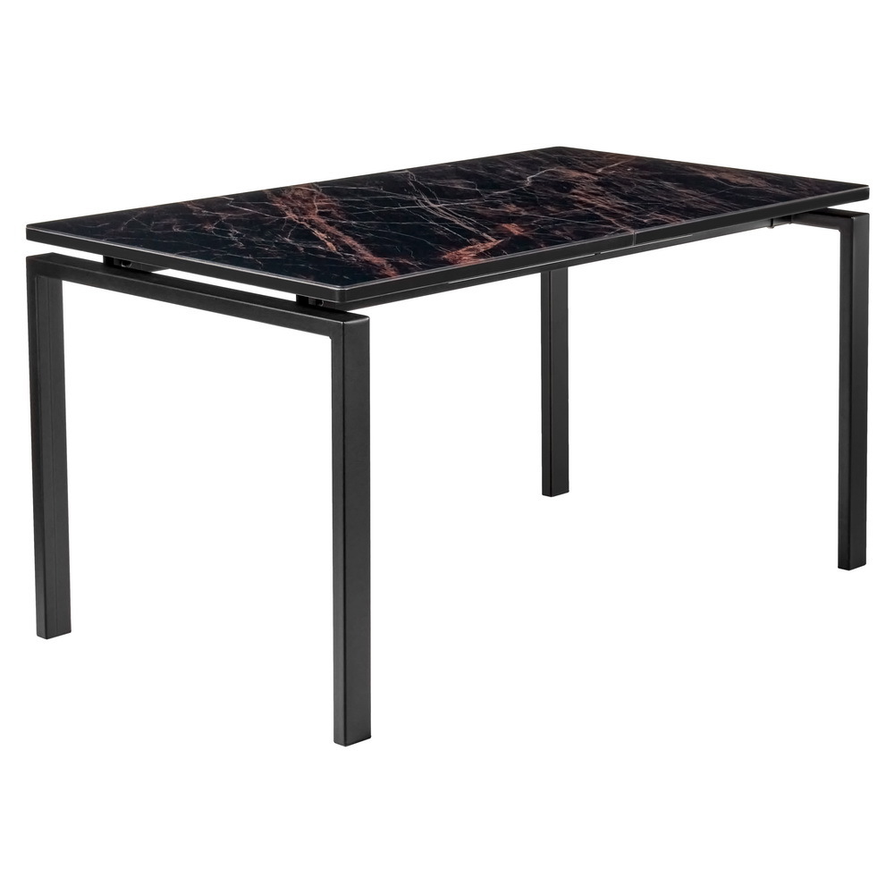 Стол Areal раскладной 140-180х80х75 чёрный мрамор с чёрными ножками Bradex Home RF 0414