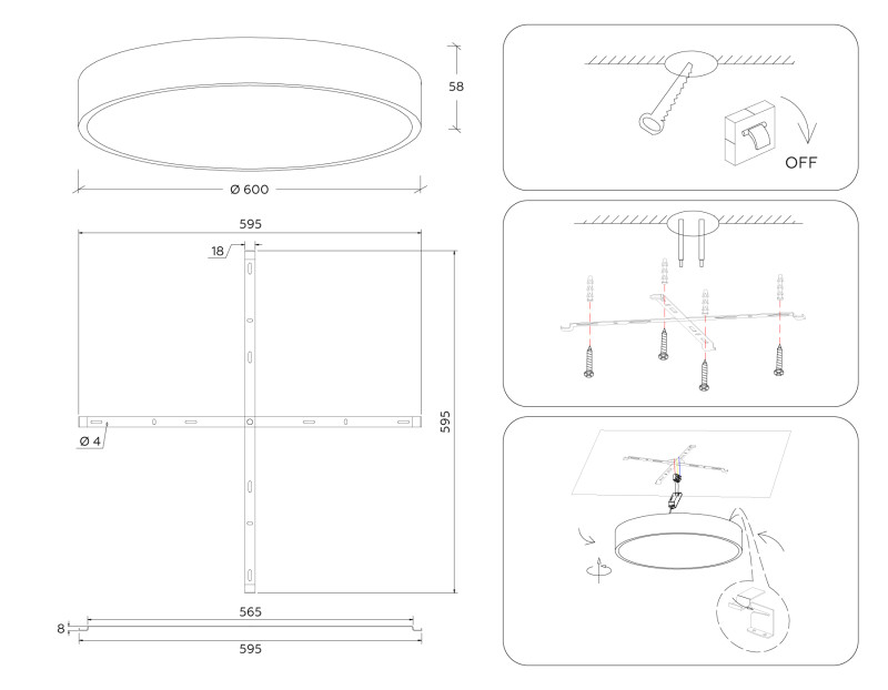 Накладной светильник Ambrella Light FV5536
