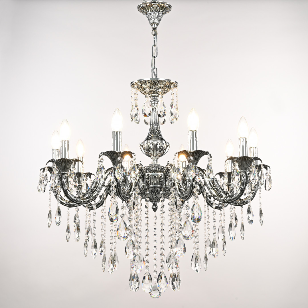 Люстра с хрустальными подвесками AL79101/10/250 B NB Bohemia Ivele Crystal