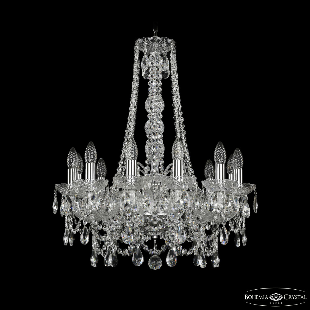 Люстра хрустальная 1411/12/195/h-70 Ni