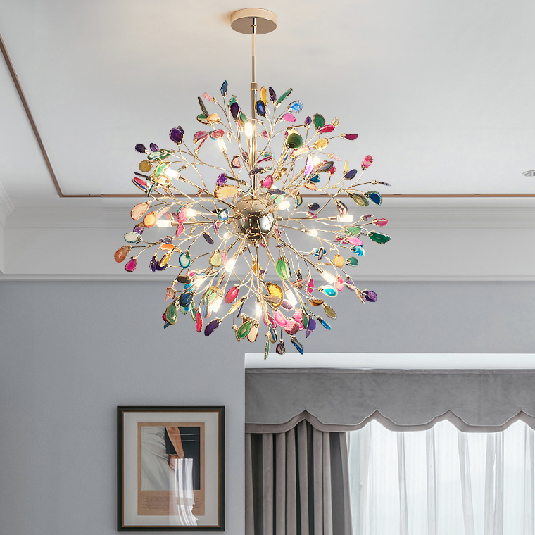 Люстра на штанге AGATE 8 Blue 12 by ImperiumLoft