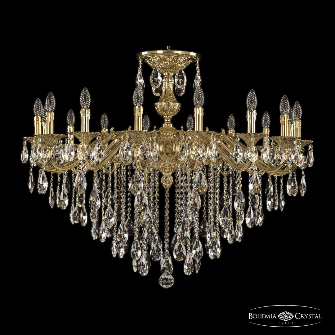 Люстра бронзовая с хрусталём 72202/16/360 B G