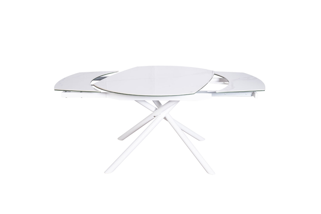 Стол обеденный раздвижной керамический белый Garda Decor 83MC-1957DT BEL