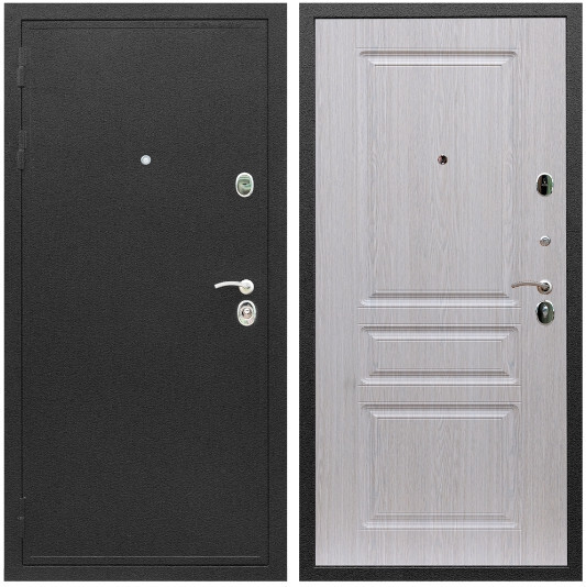 Дверь входная Graf Престиж Черный шелк / МДФ 16 мм ФЛ-243 Дуб беленый