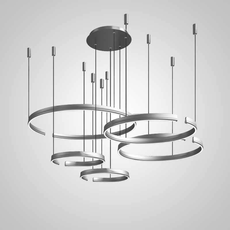 Подвесная люстра VEIKKO COMBO D45+45+65+65+85 Chrome by ImperiumLoft