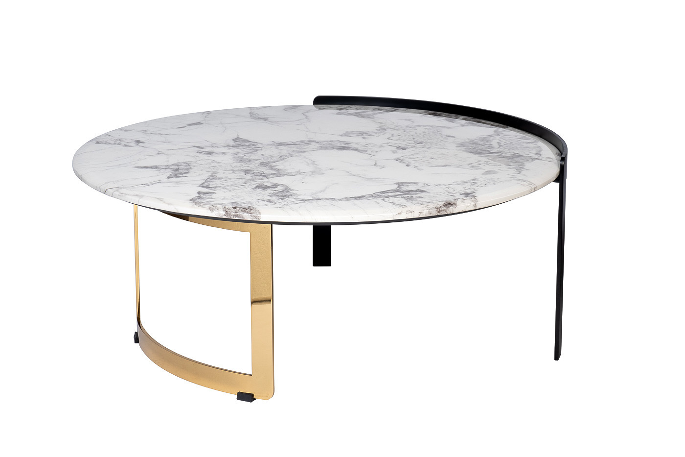 Стол журнальный Cadiz круглый с искусственным мрамором Garda Decor 58DB-CT20016