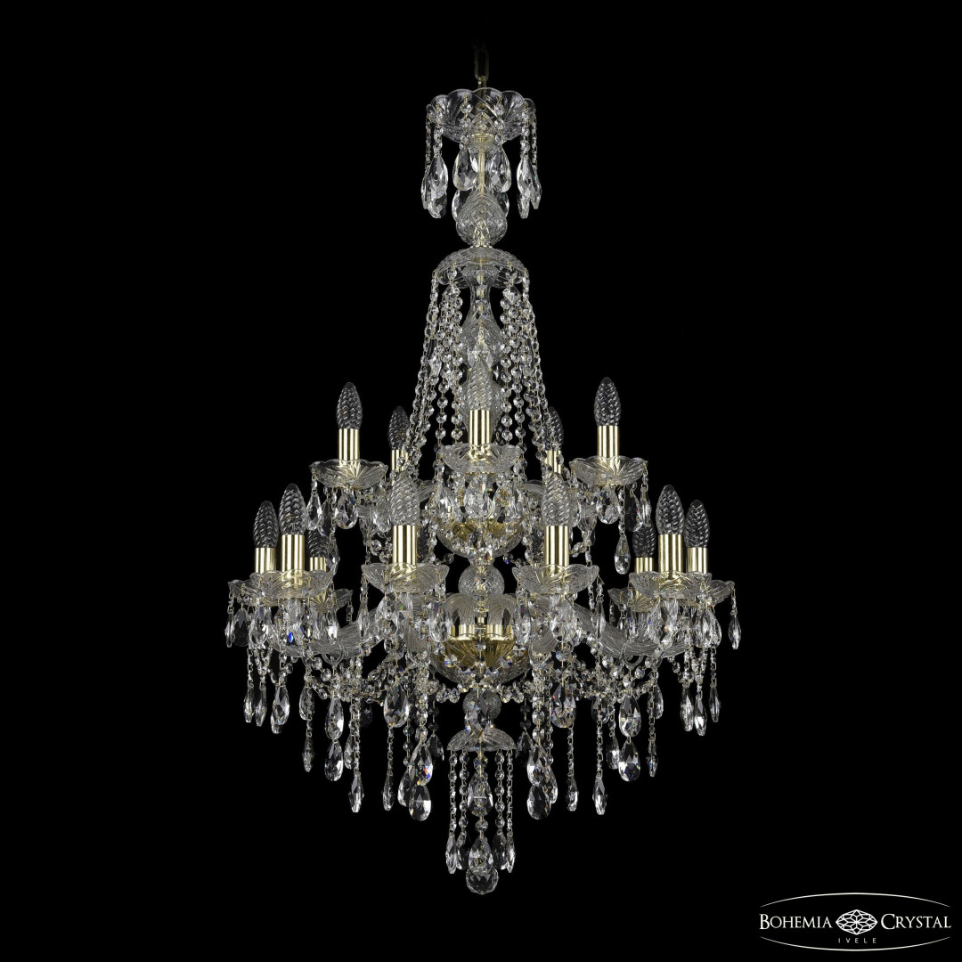 Люстра хрустальная 1415/10+5/220/XL-104/2d G