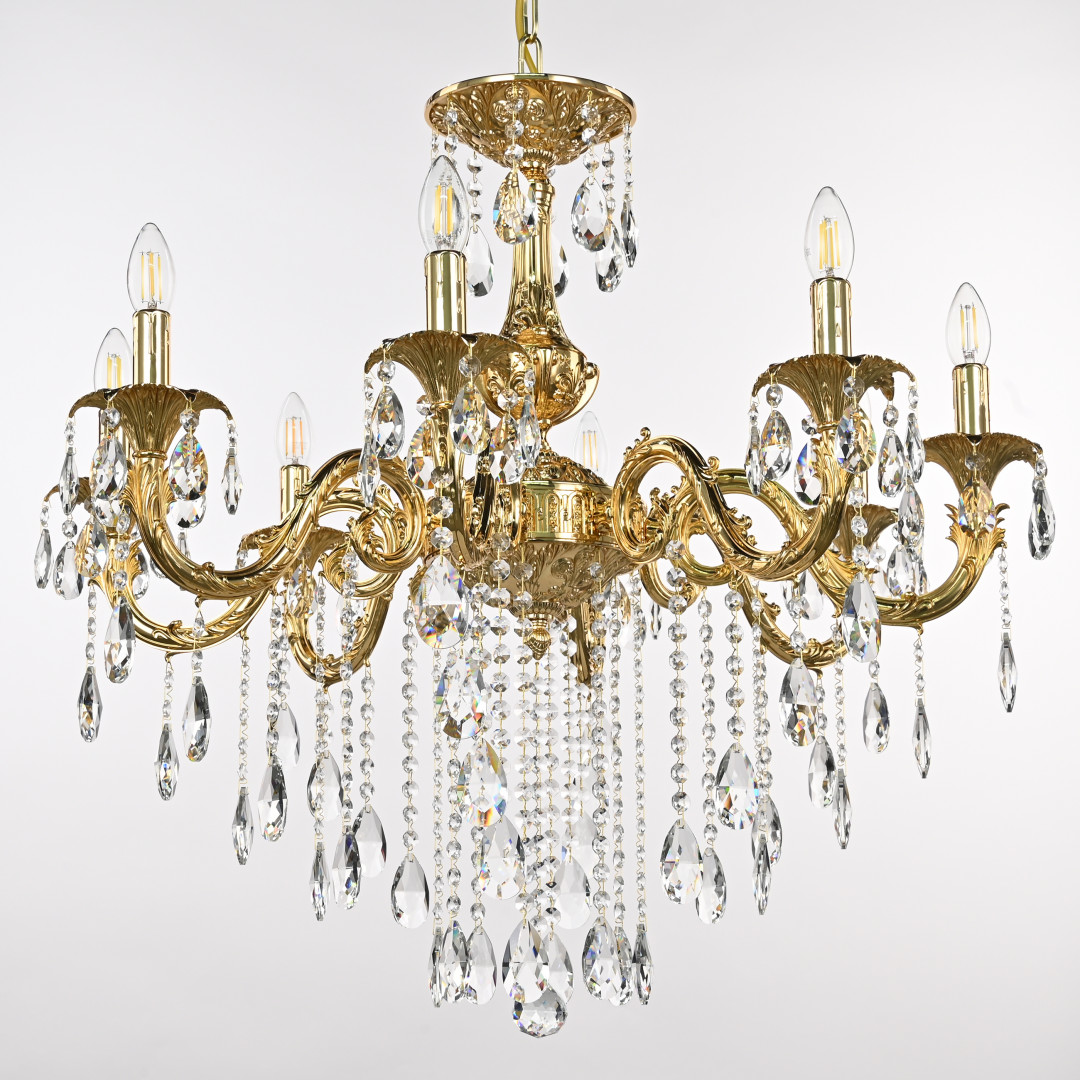 Люстра с хрустальными подвесками AL79101/8/250 B G Bohemia Ivele Crystal