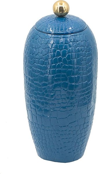 Ваза с крышкой Glasar LB78233-BLUE