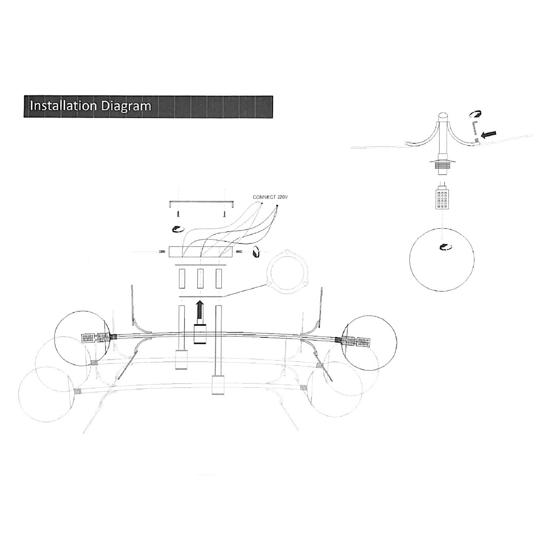 Потолочная Люстра Matisse B D80 Gold White By Imperiumloft