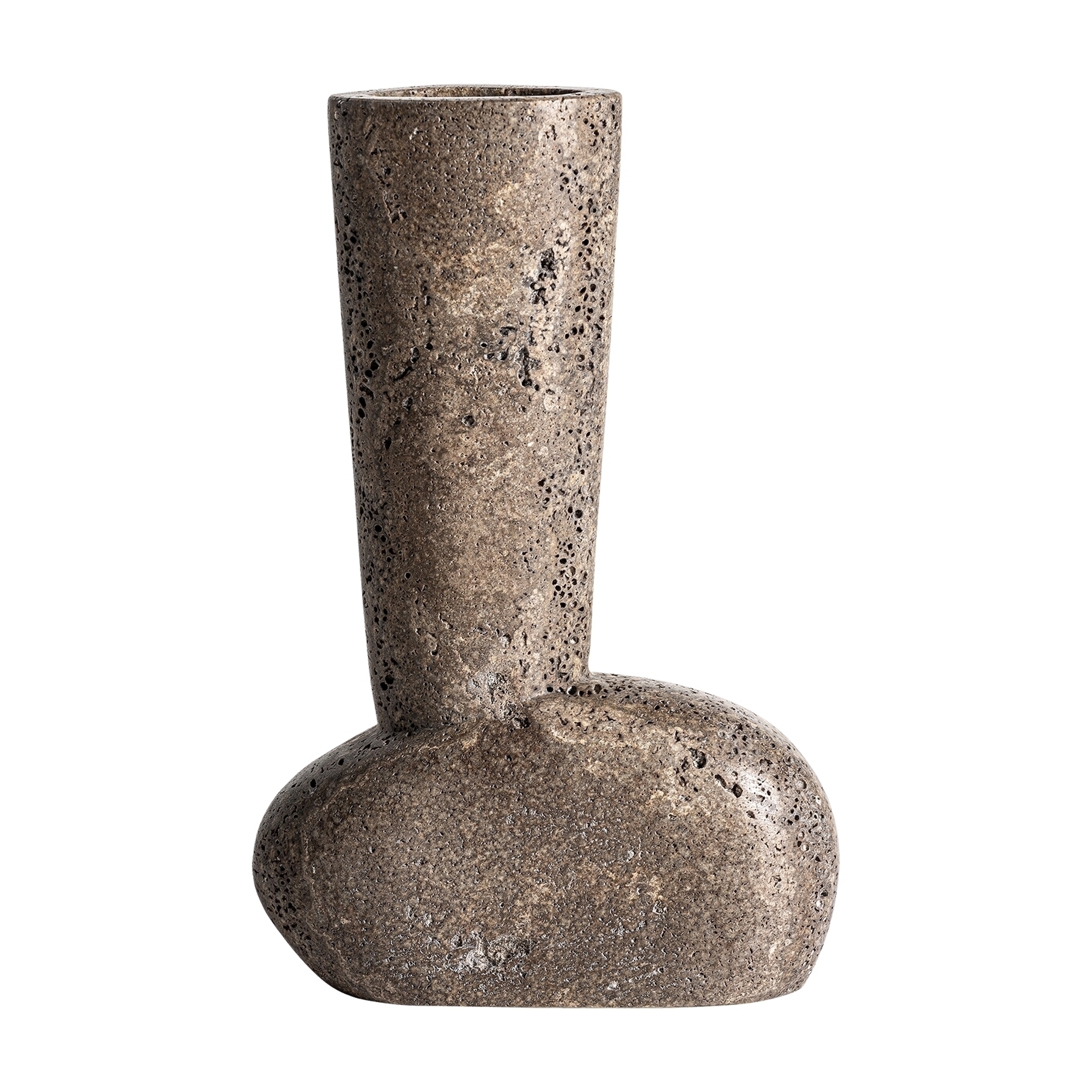 Ваза Ander высота 25 см из травертина Vical