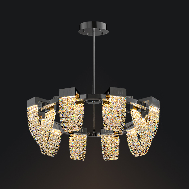 Потолочная люстра ALVARIN D80 Black by ImperiumLoft