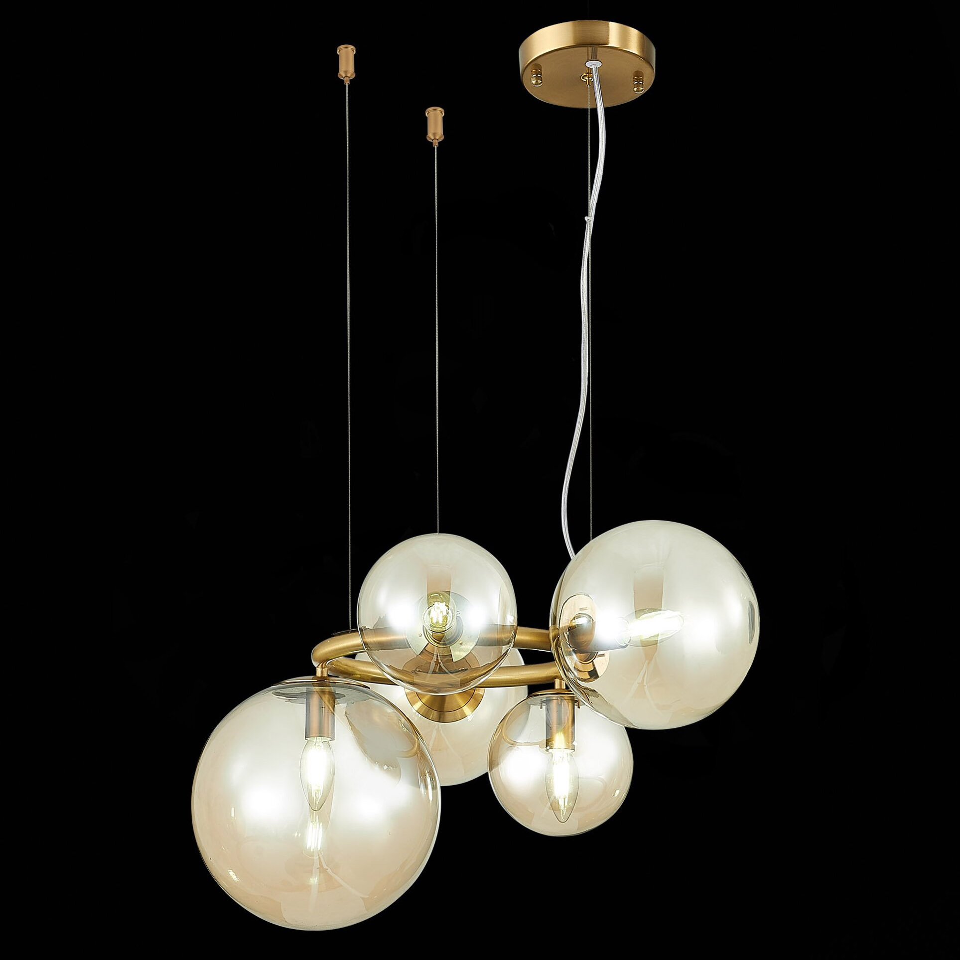 Подвестная люстра POLDI AMBER D60 by ImperiumLoft