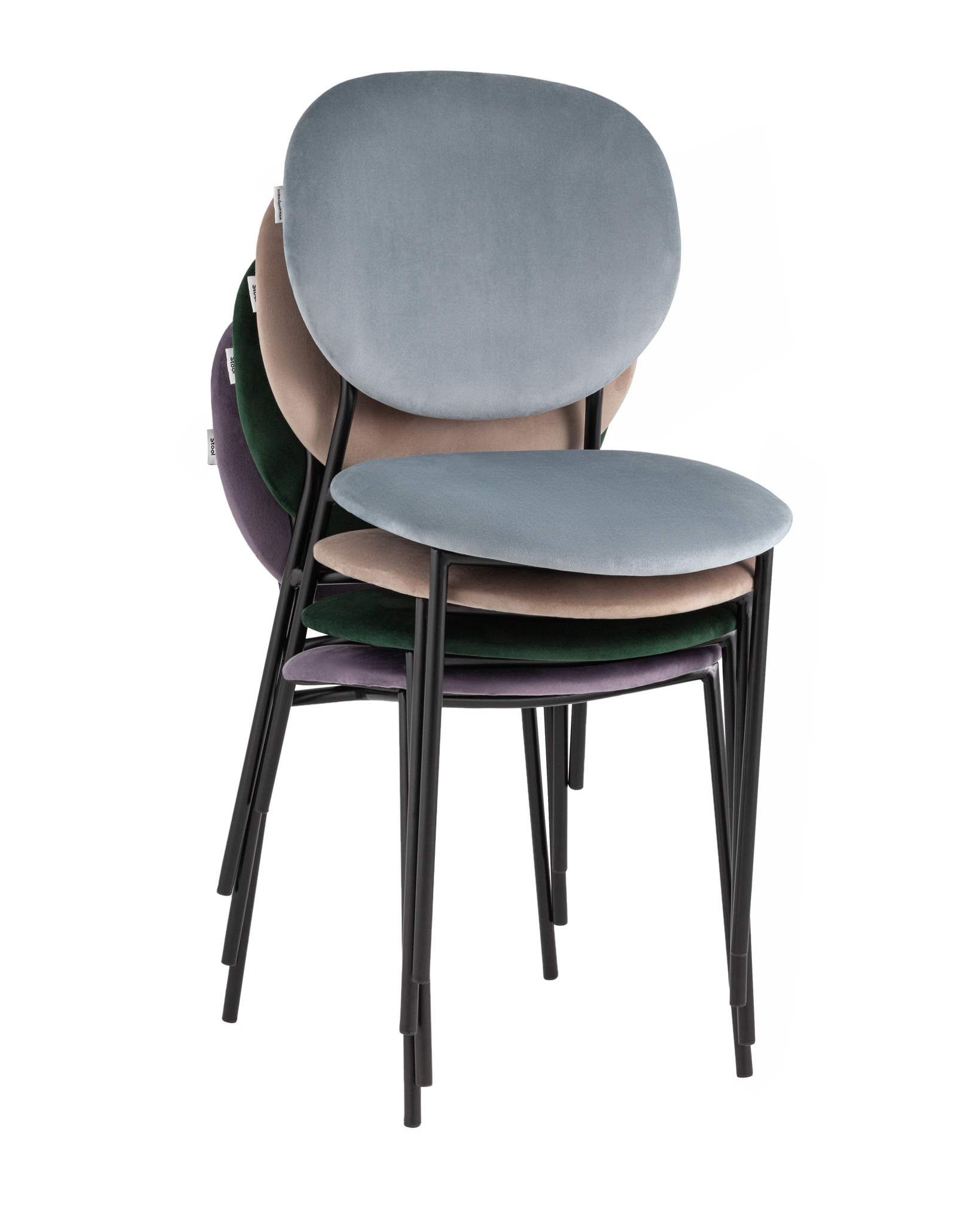 Стул Стенли велюр серый Stool Group