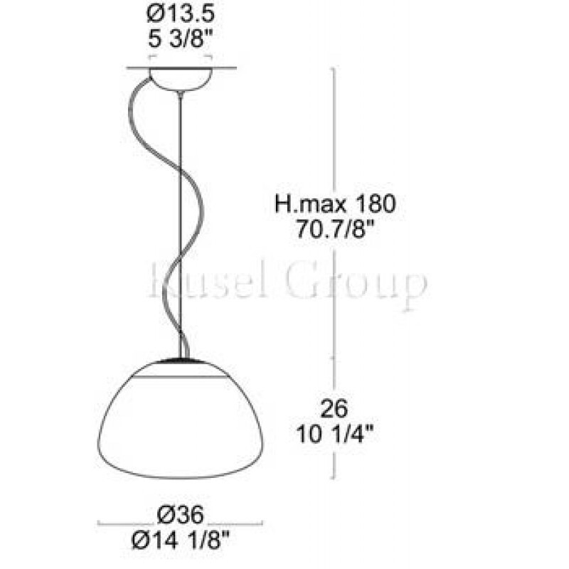 Подвесной светильник Leucos ARIA S36 (MURANO DUE)