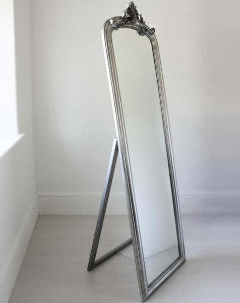Серебряное напольное зеркало Стентон Louvre Home LH617S