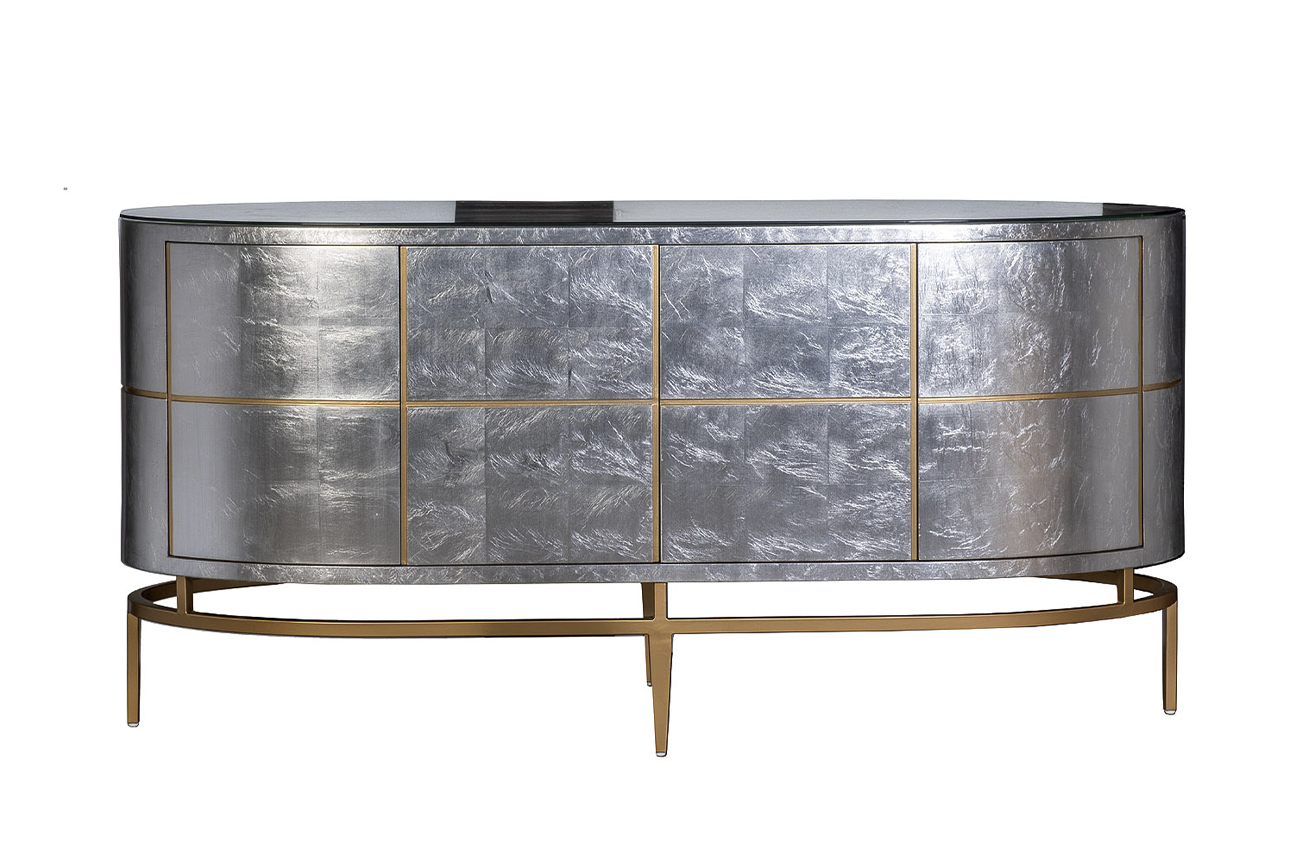 Комод Futuro серебристый с дверцами Garda Decor ART-2705-S