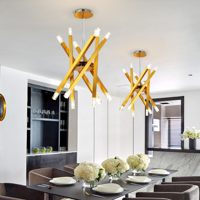 Люстра на штанге SNAP D62 Gold by ImperiumLoft