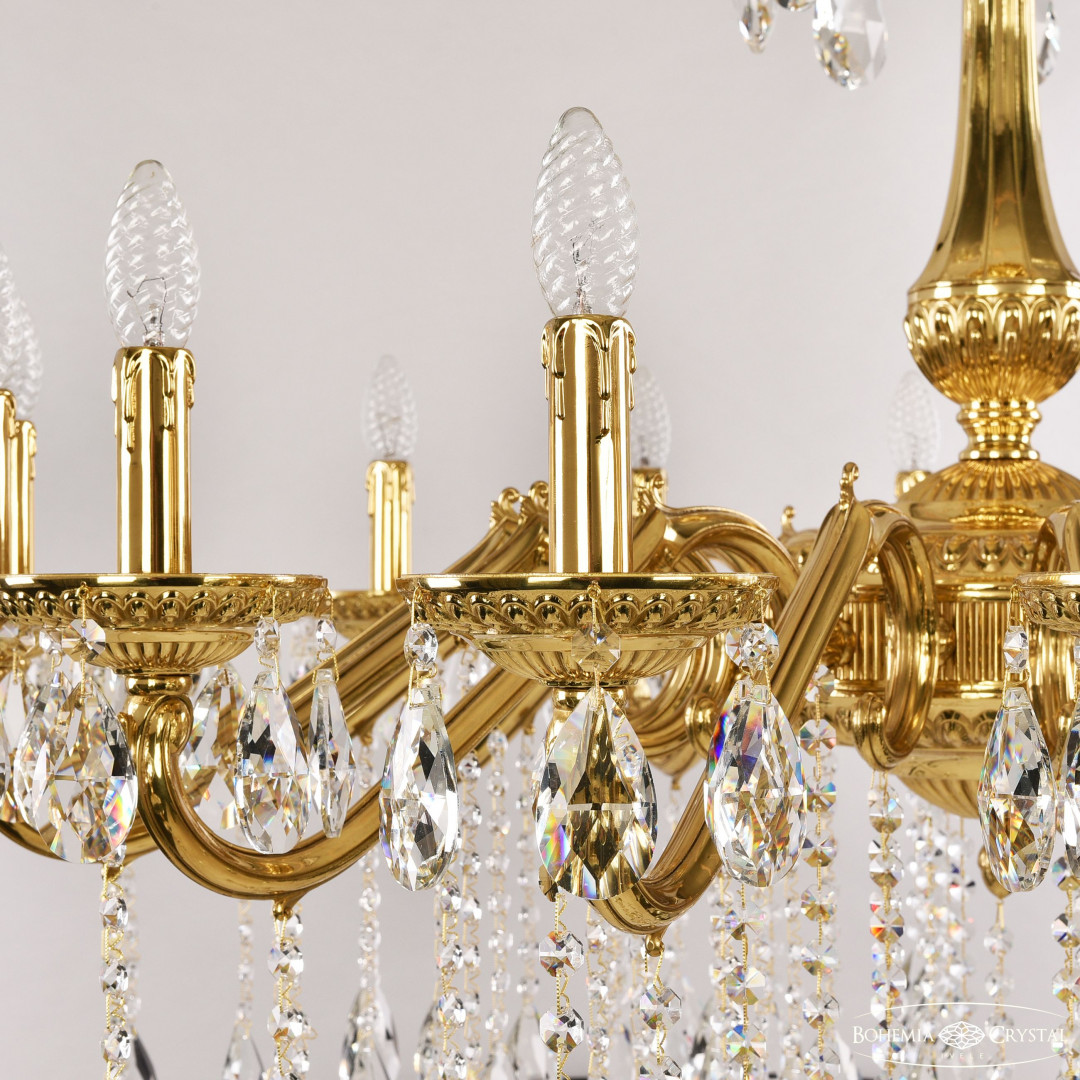 Люстра бронзовая с хрусталём 75102/16/360 A G