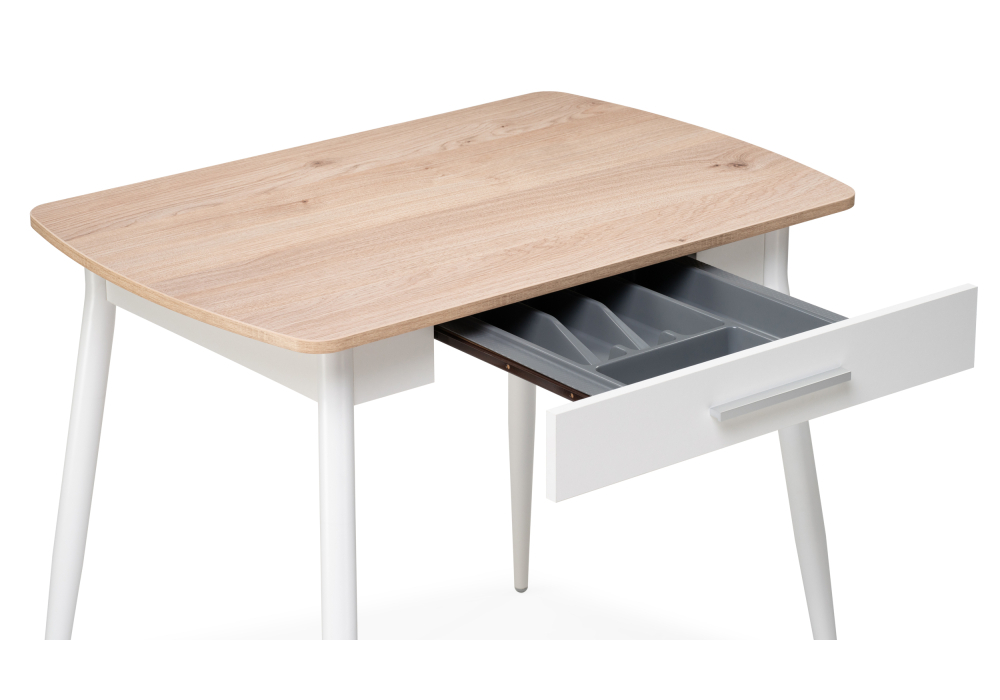 Стол деревянный Woodville Ревари эврика / белый 481889