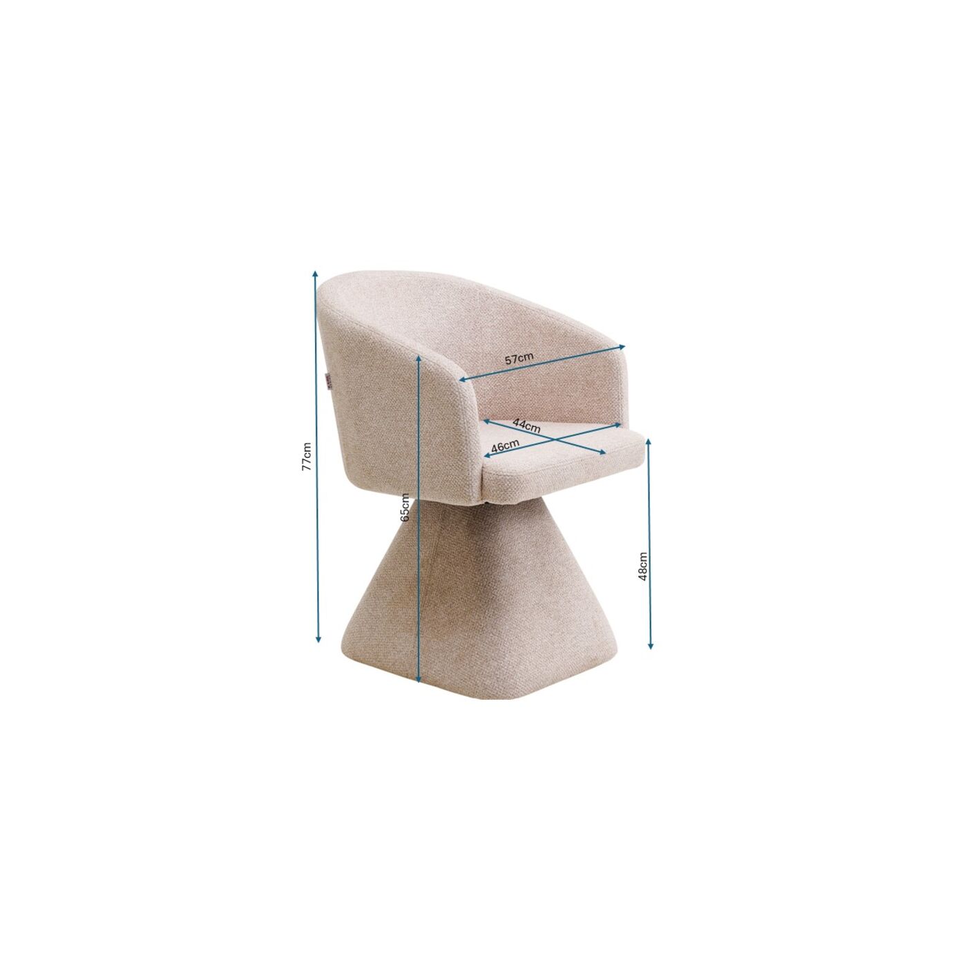 Стул вращающийся Melli Brown KARE 70825