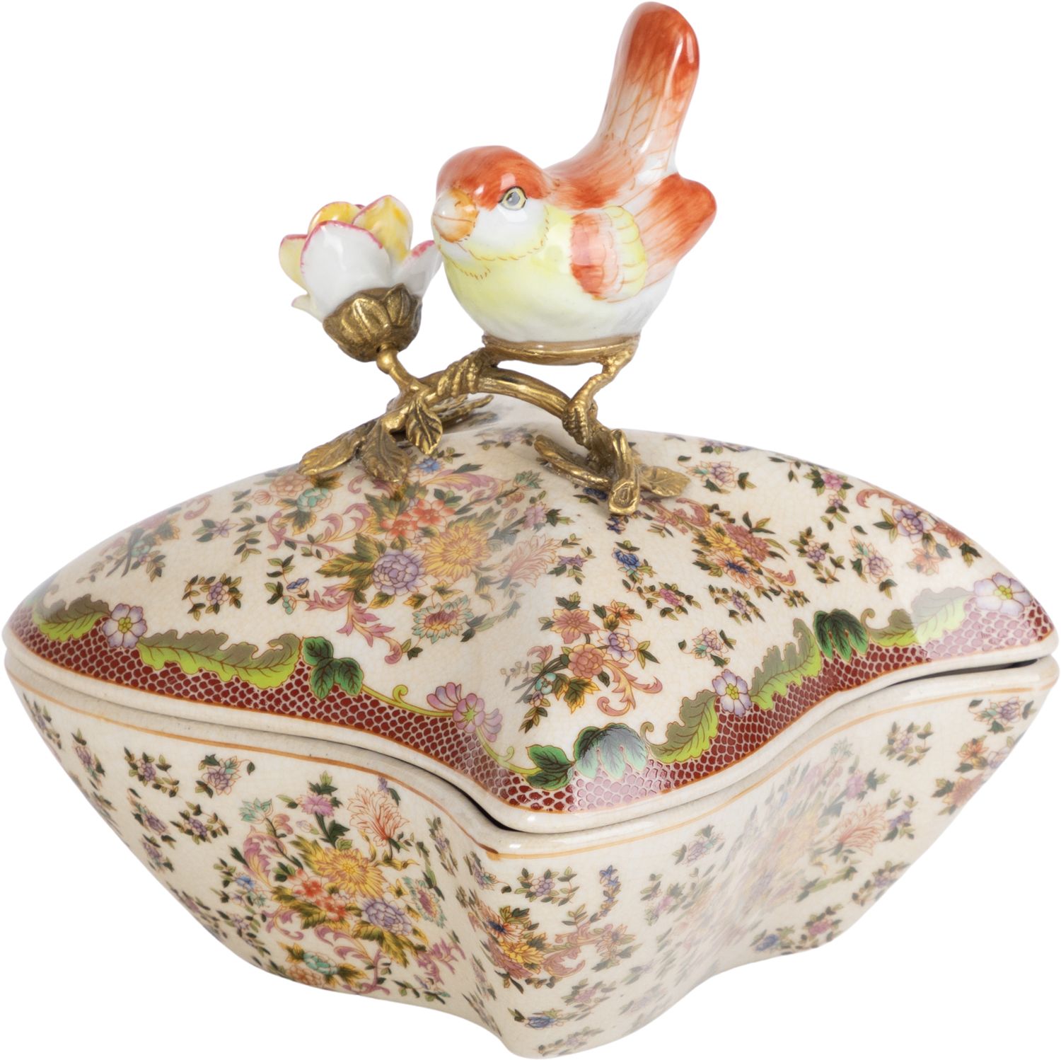 Шкатулка с птичкой Glasar B1321HC/X2178