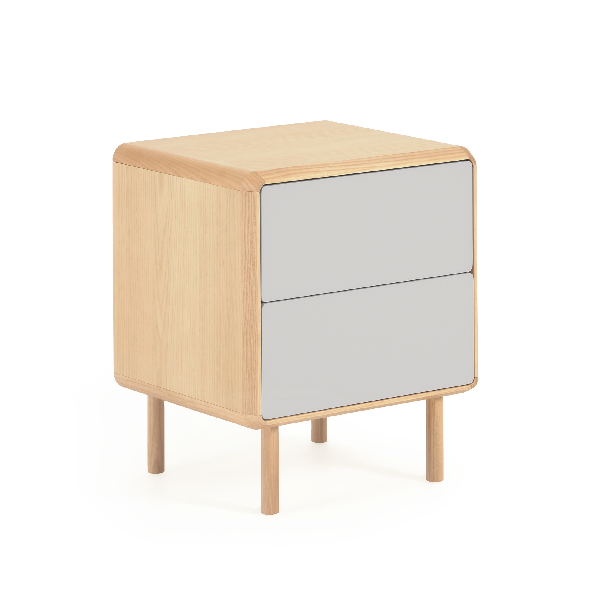 Прикроватная тумбочка Anielle из массива и ясеневого шпона 50 x 58 см La Forma (ex Julia Grup)