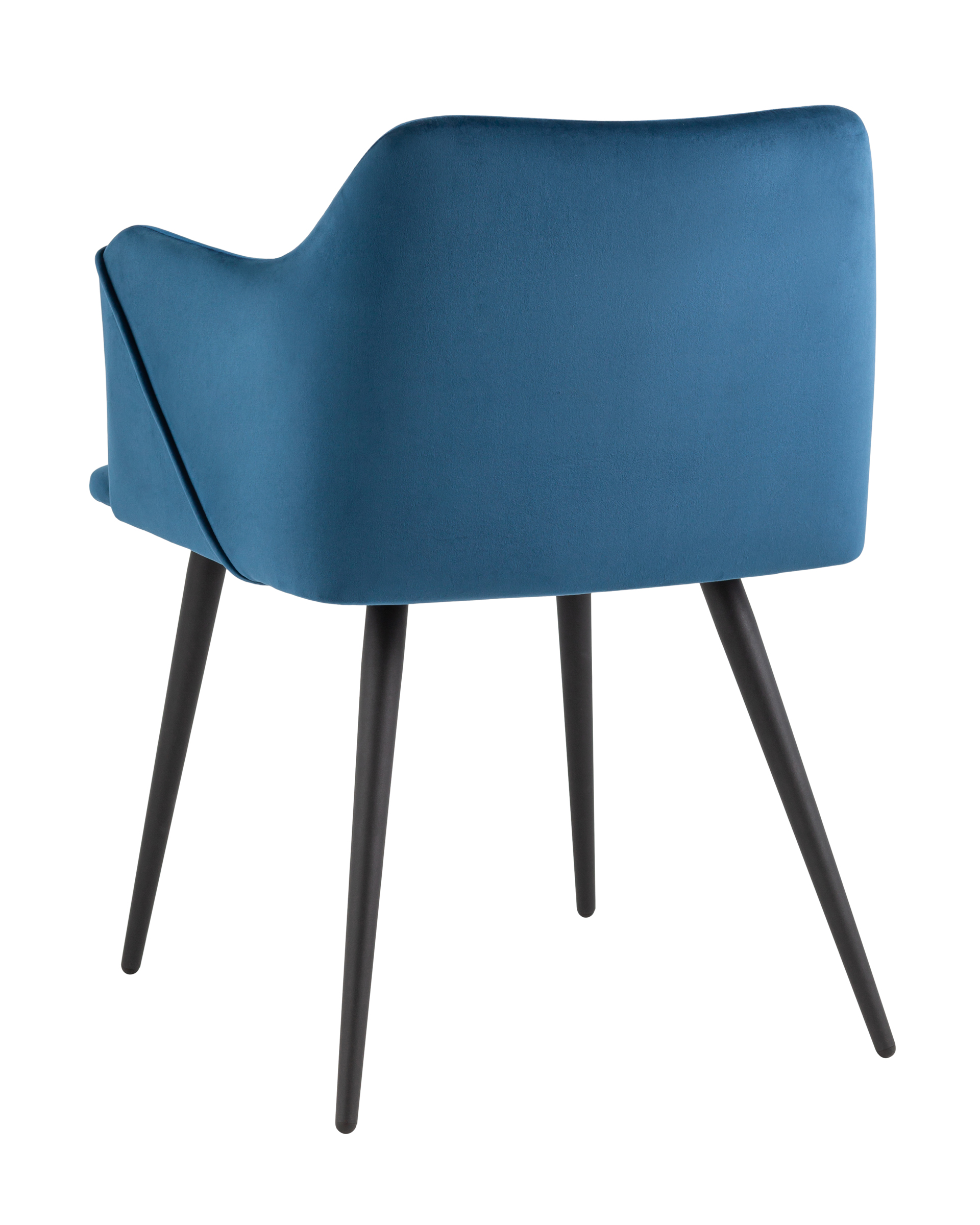 Стул с подлокотниками Джоэл велюр синий Stool Group