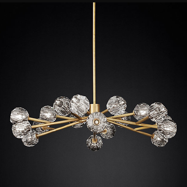 Люстра Restoration Hardware Boule De Cristal Round 48" Polished Nickel