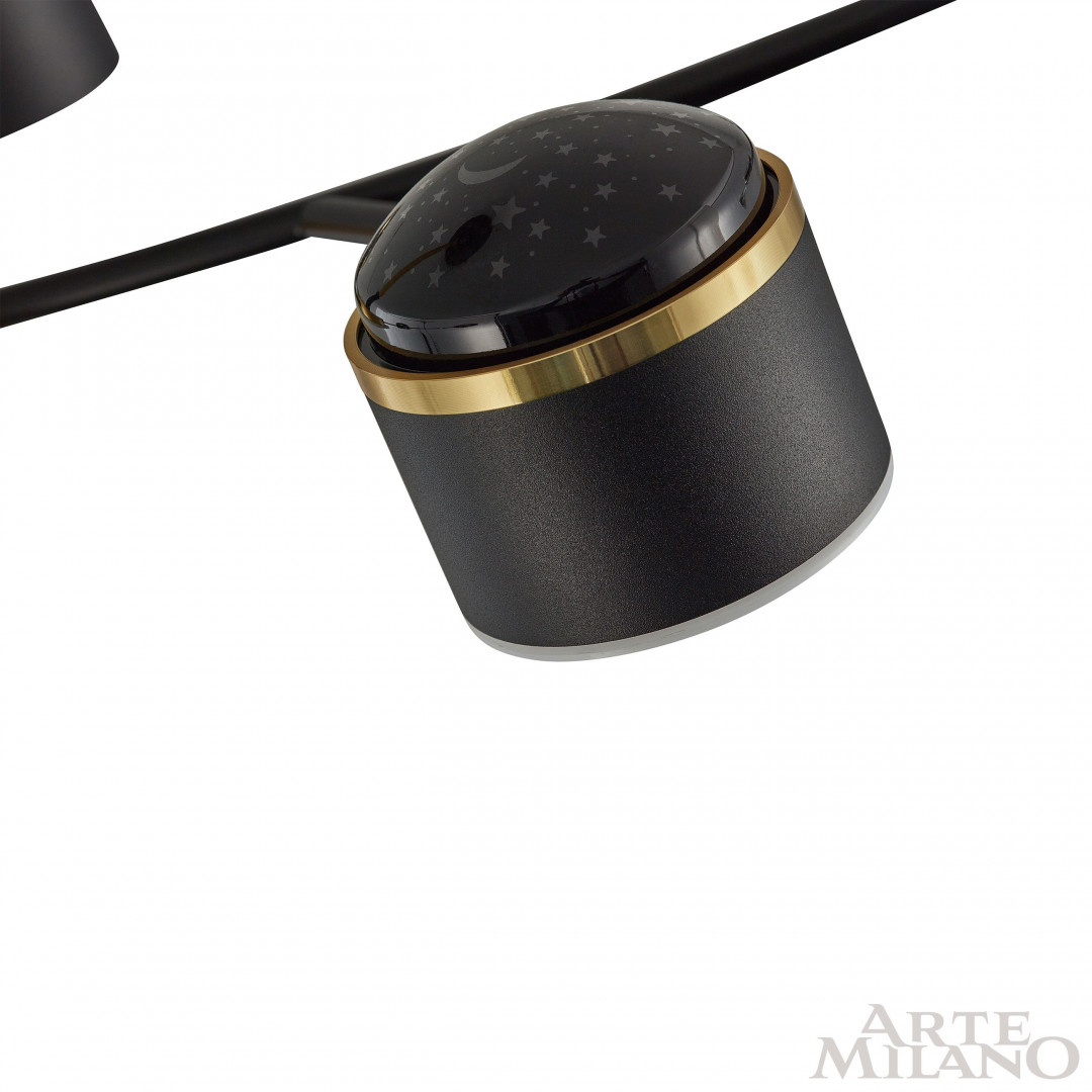 Люстра светодиодная 276240/6+1 BK/GD Arte Milano