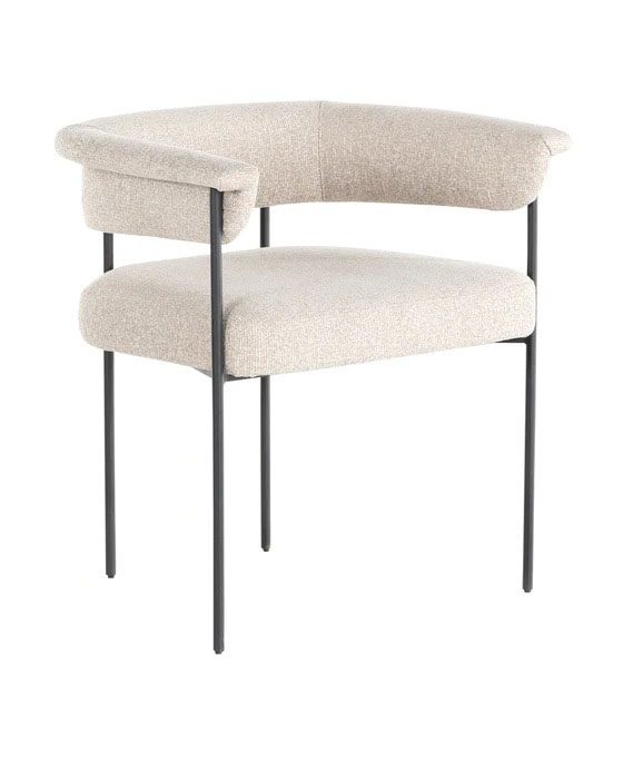 Бежевый мягкий стул Эбби Louvre Home LHFDC160523IMT