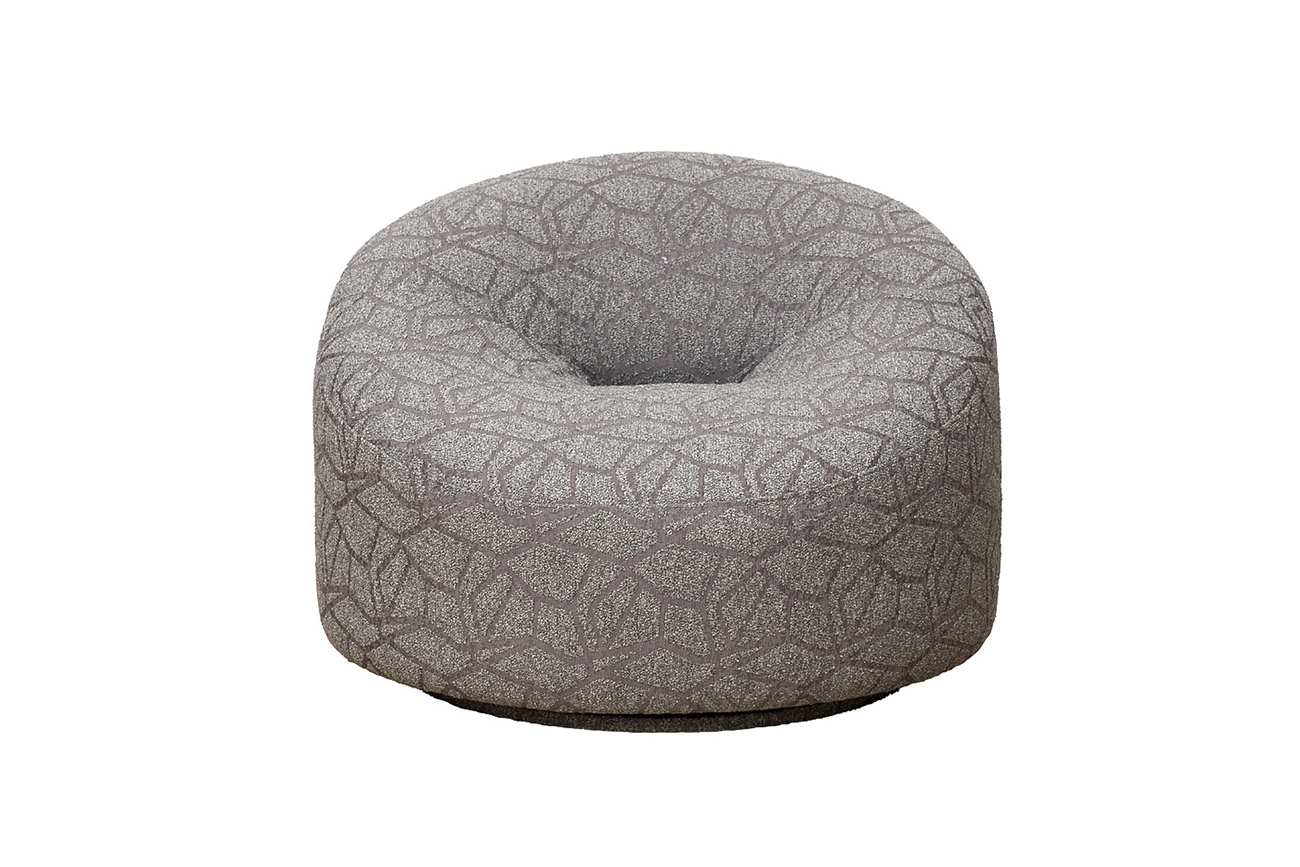 Кресло вращающееся Luna букле серое Garda Decor LUNA-3K-BUTA5403-SER