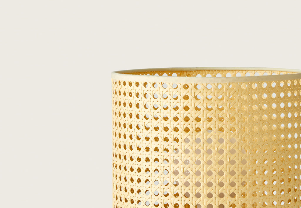 Настольная лампа Stan черный металл - натуральный ротанг Aromas del Campo