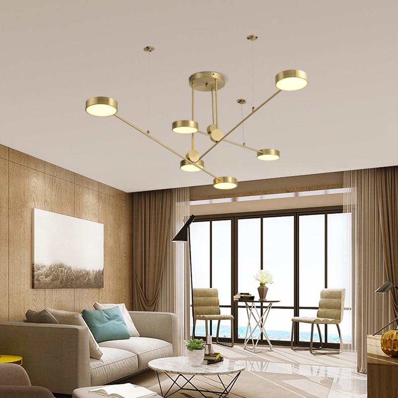 Подвесная люстра TECHNUM LED GOLD by ImperiumLoft