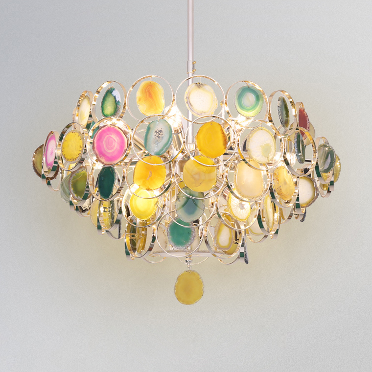 Подвесная люстра из натурального камня AGATE 1 by ImperiumLoft